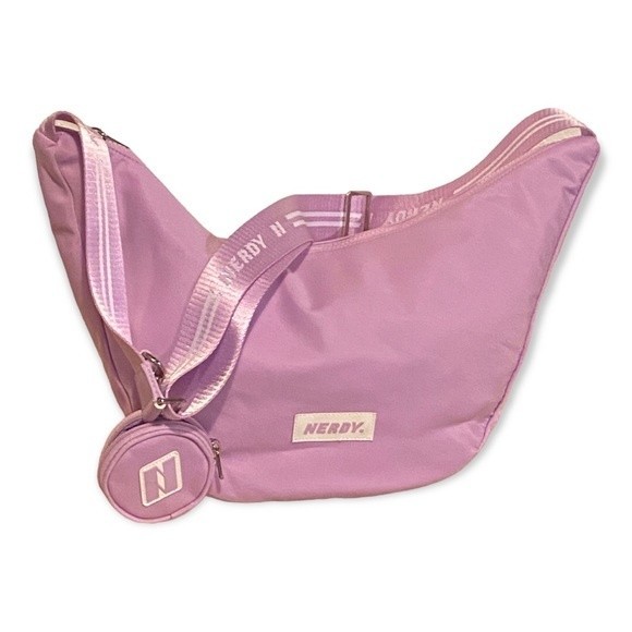 Nerdy Crossbody Messenger Bag Lavender Purple